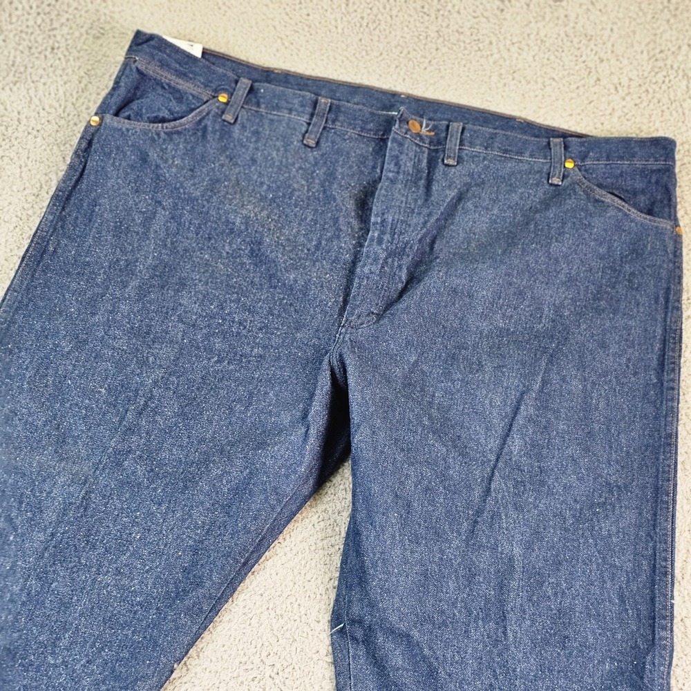 Wrangler Cowboy Cut Jeans Mens 50x30 Dark Blue Bootcut Denim Big & Tall 13MWZPW